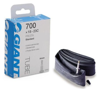 Giant Bicycle Tube 700 X 20-25 Threaded Presta Valve Standard 60MM
